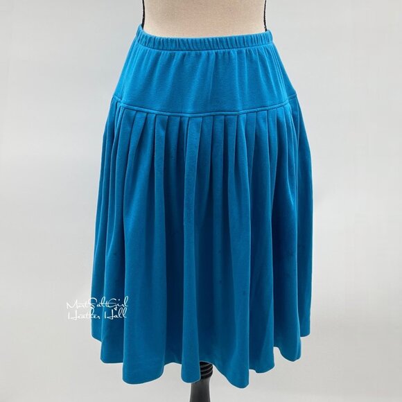 Aileen Vintage 1980's USA Made Pleated A-Line Skirt Size Medium - Picture 1 of 5